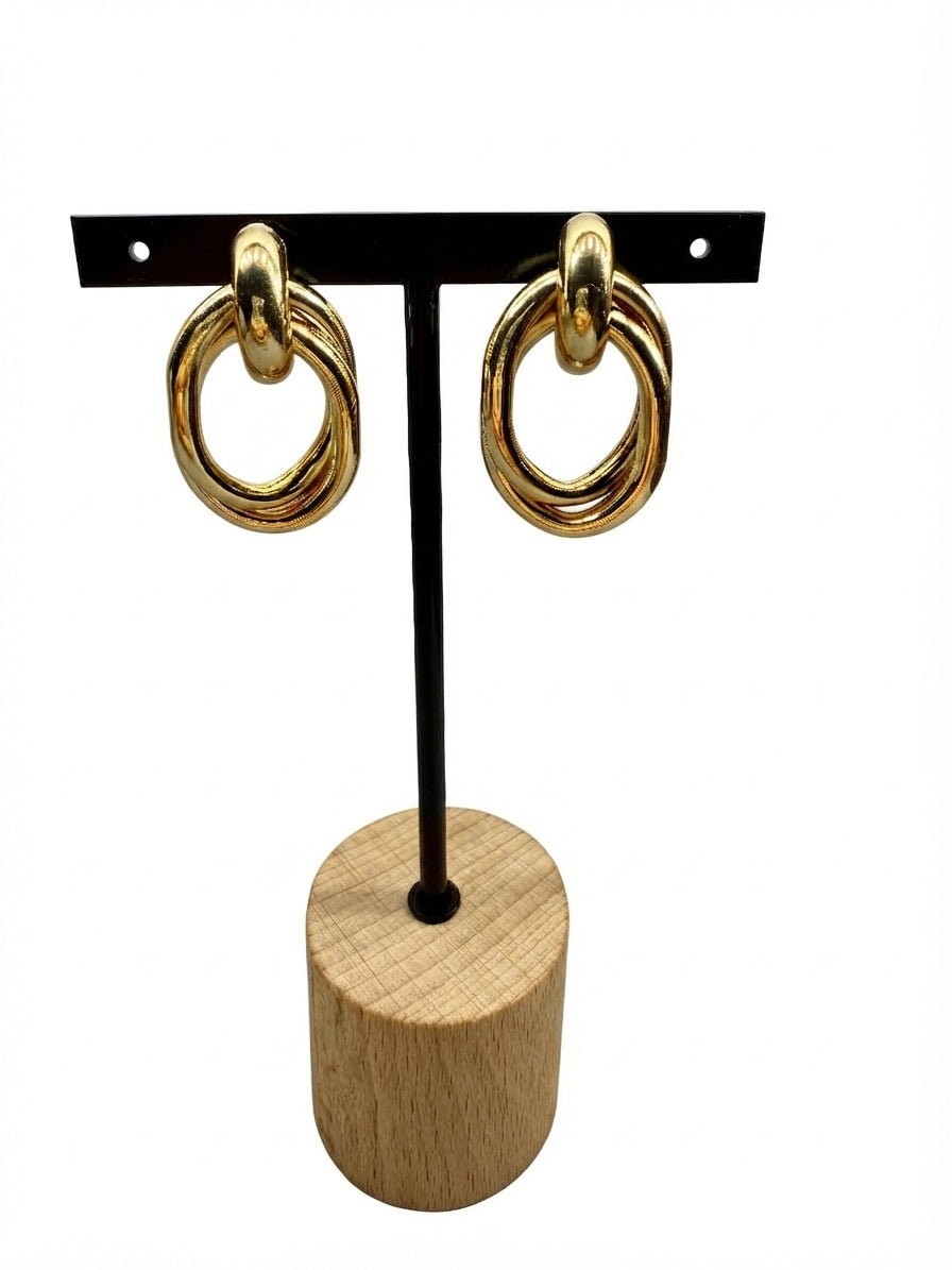 Pendientes de Aros Entrelazados | Pendientes de Acero Inoxidable para Mujer