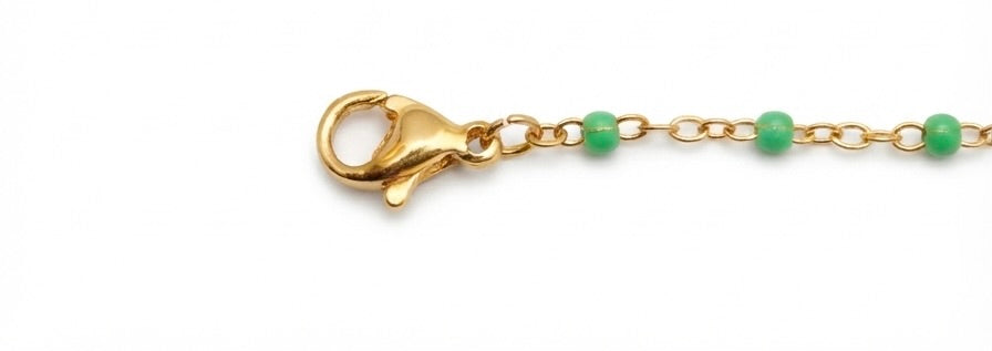 Pulsera Dorada con Estrella de Mar y Cuentas | Pulsera de Acero Inoxidable