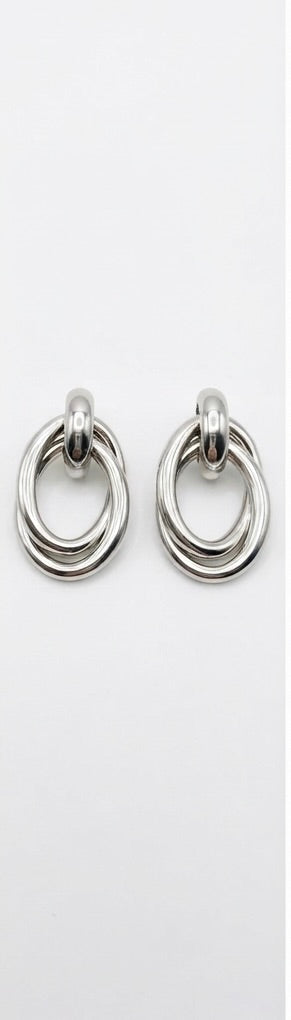 Pendientes de Aros Entrelazados | Pendientes de Acero Inoxidable para Mujer