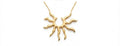 Collar Dorado con Colgante de Sol Agradable y Radiante | Colgante de Acero Inoxidable