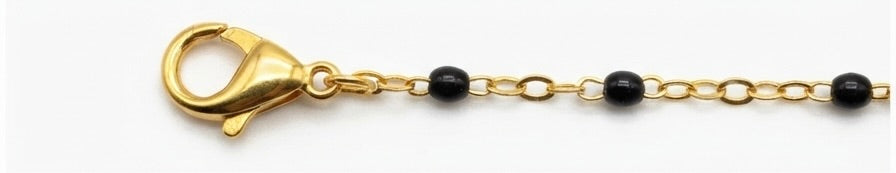 Pulsera Dorada con Estrella de Mar y Cuentas | Pulsera de Acero Inoxidable