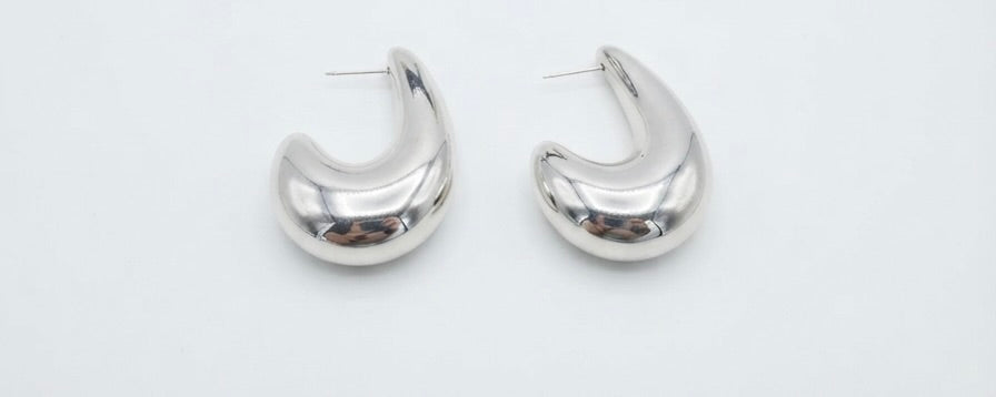 Pendientes Chunky Agradables y Modernos | Pendientes de Acero Inoxidable