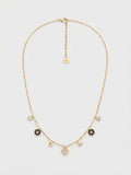 Collar Dorado con Charms Geométricos y Circonitas | Collar de Acero Inoxidable