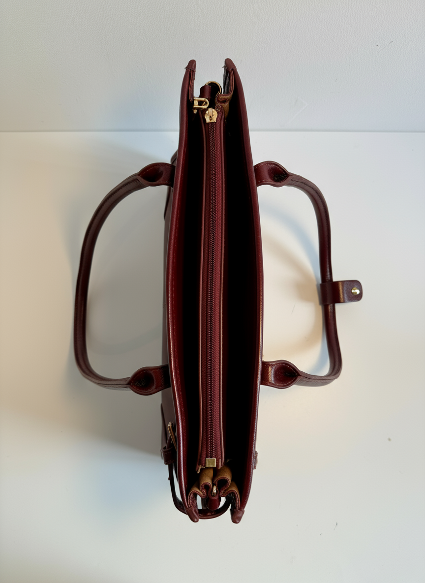 Bolso Tote de Hombro 'Modelo Charol Vinotinto'