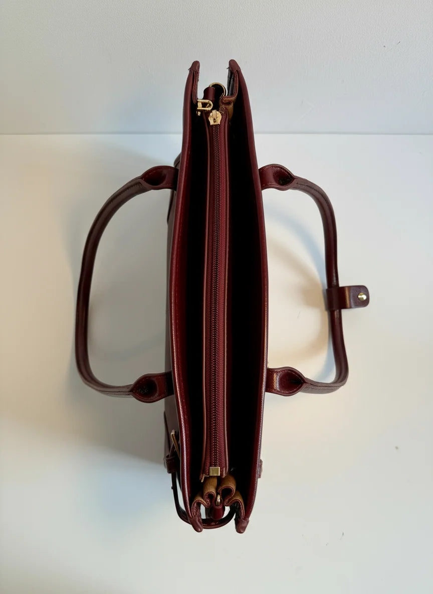 Bolso Tote de Hombro 'Modelo Charol Vinotinto'
