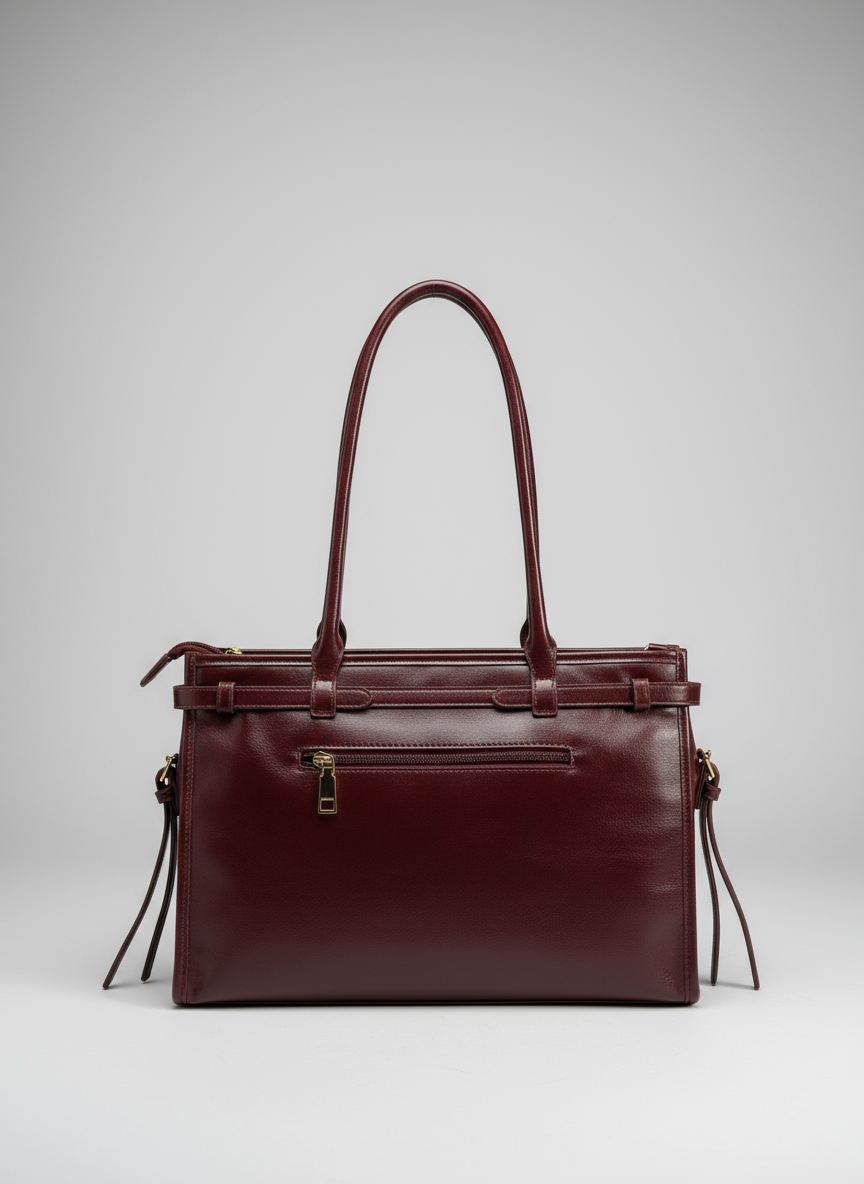 Bolso Tote de Hombro 'Modelo Charol Vinotinto'