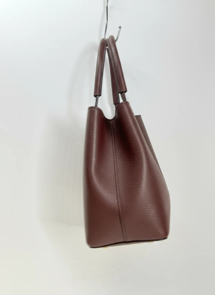 'Modelo Cesta Urbana' | Bolso Cubo + Pouch en Piel Genuina